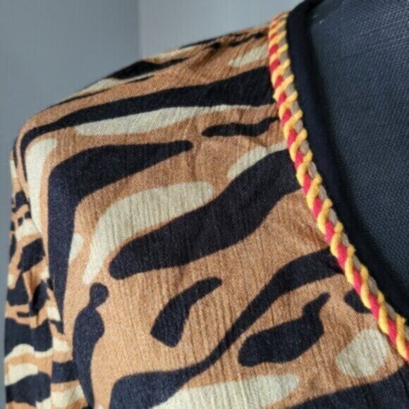 Anthropologie Stripe Puff Sleeve Blouse Sz Small - Picture 6 of 15